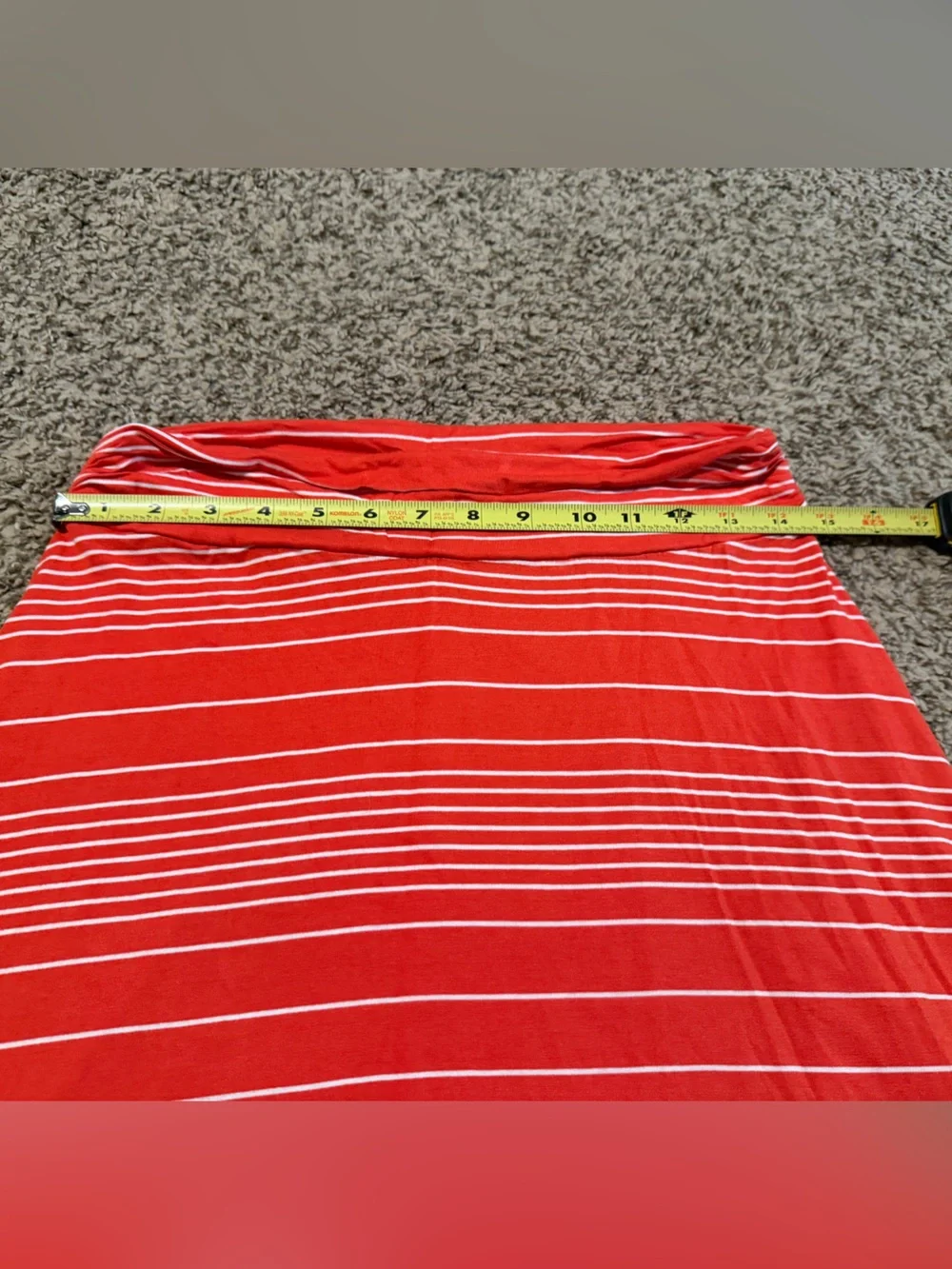 Merona Orange and White Striped Skirt size M